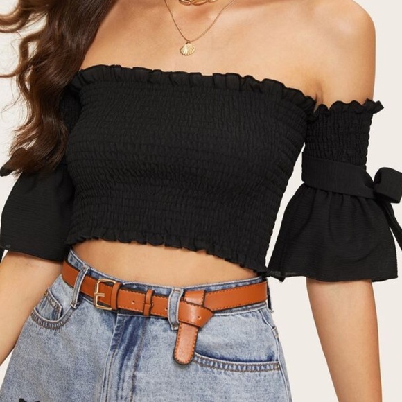 NEW Crop Bardot Top - Picture 3 of 4